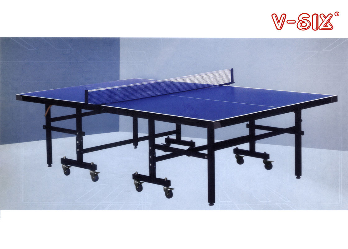 Одиночный складной стол для пинг понга подвижный T форма нога с защитными стальными углами